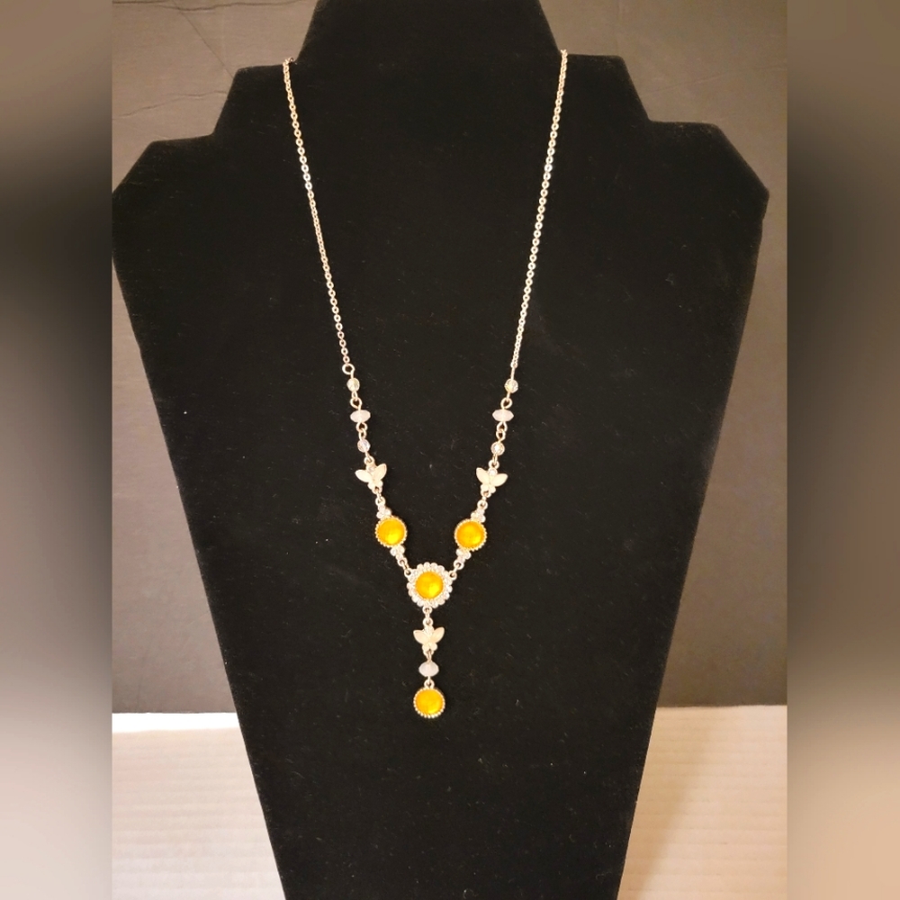 Silver Y Shape pendant necklace
